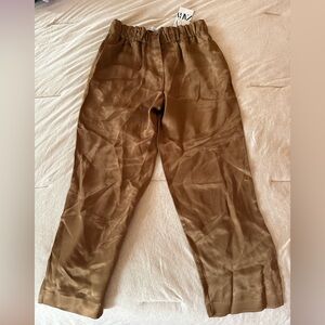 Zara brown satin pants